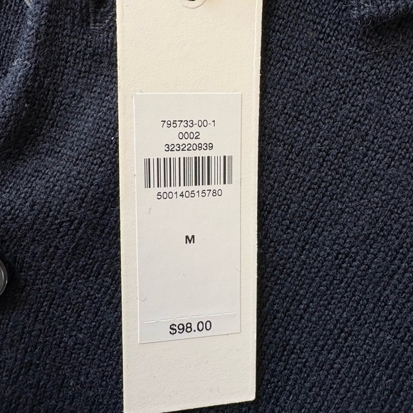 Men’s Banana Republic MERINO LONG-SLEEVE SWEATER POLO- Navy Blue - Picture 9 of 9